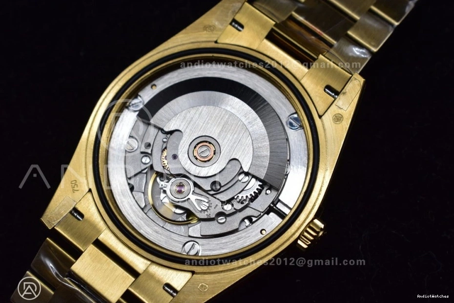 President 40 Affordable JDF Weight Gain Markers Bracelet Stick DayDate Steel YG A2836 904L V on YG Dial 731 0829